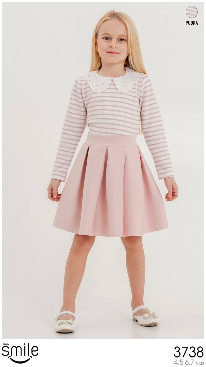 Ensemble 3 couleur taille 4567 prix 6900da 2 Ensemble fille – Image 1